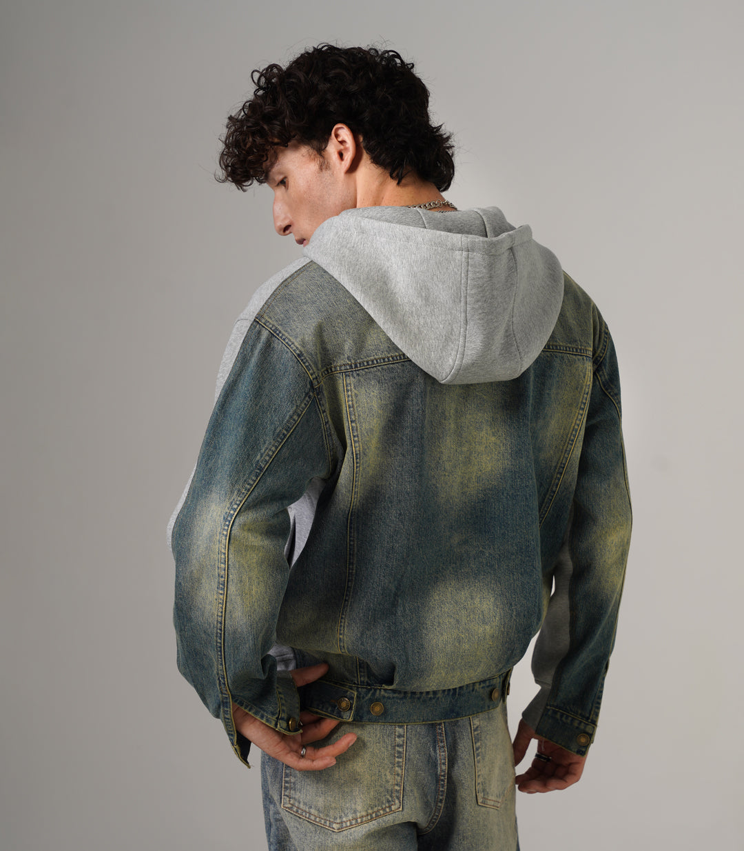 DENIM BACK HOODIE