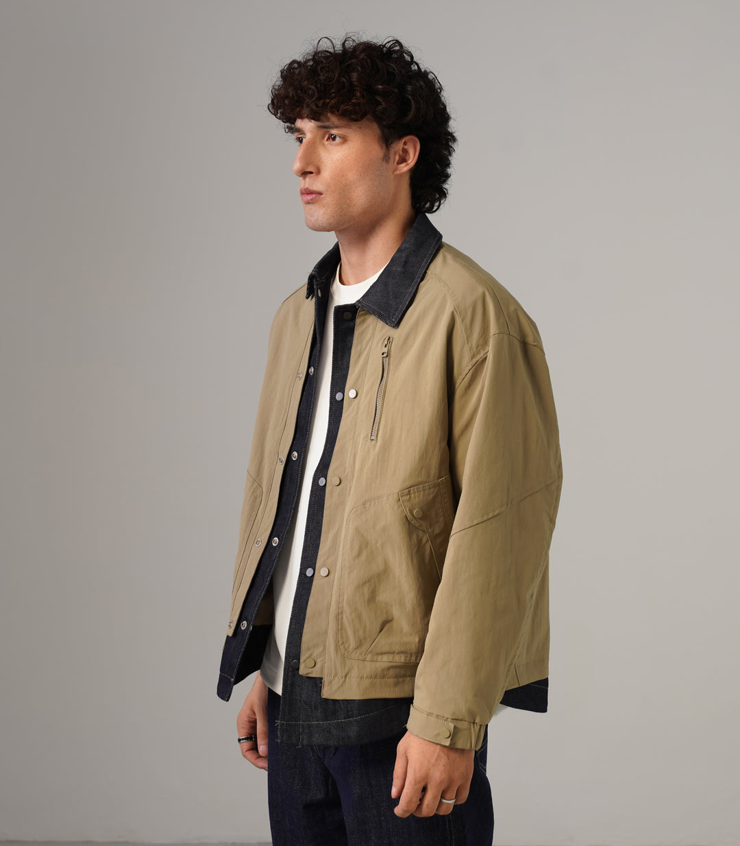 RAW DENIM OVERSHIRT