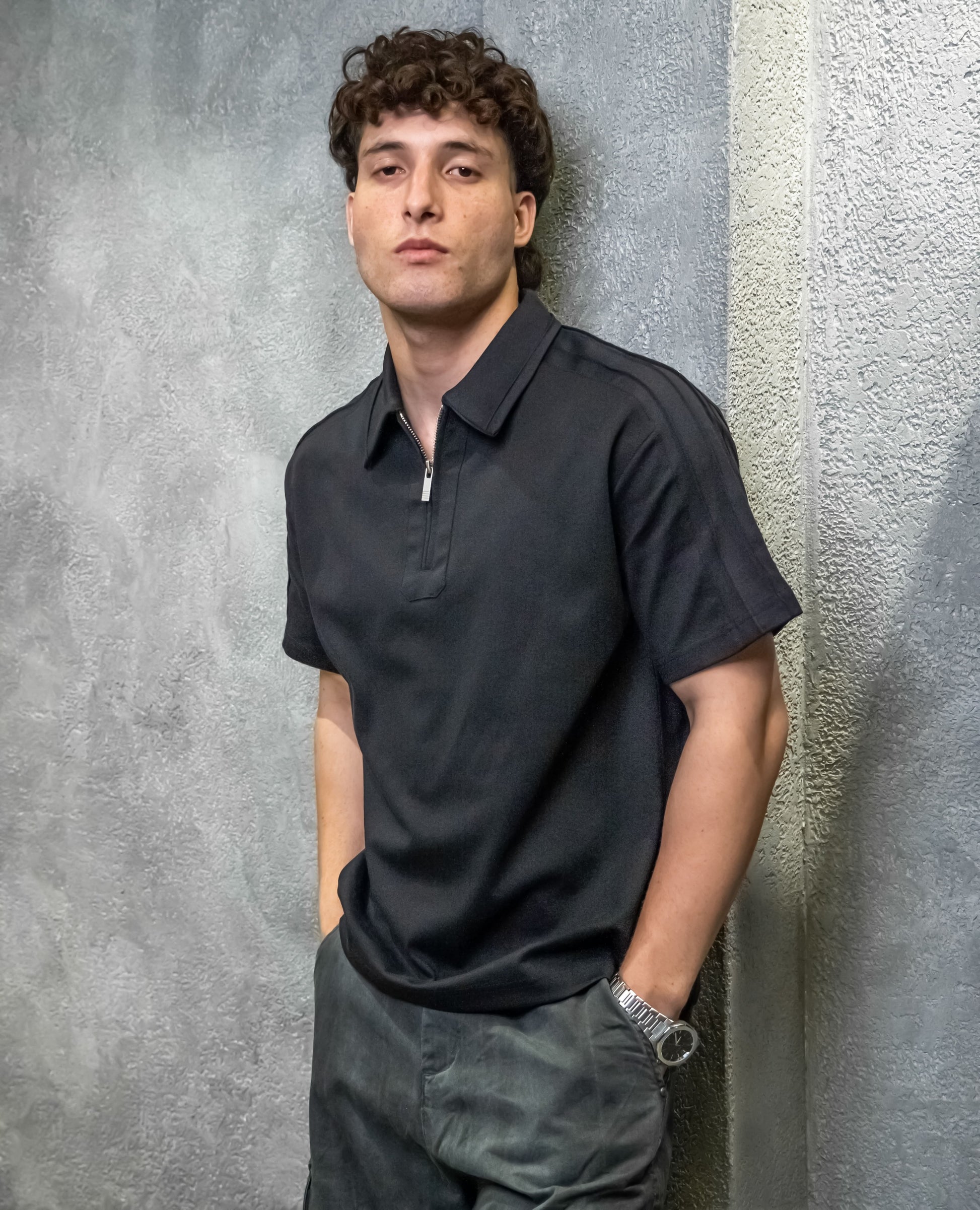 Basic Zip Up Polo