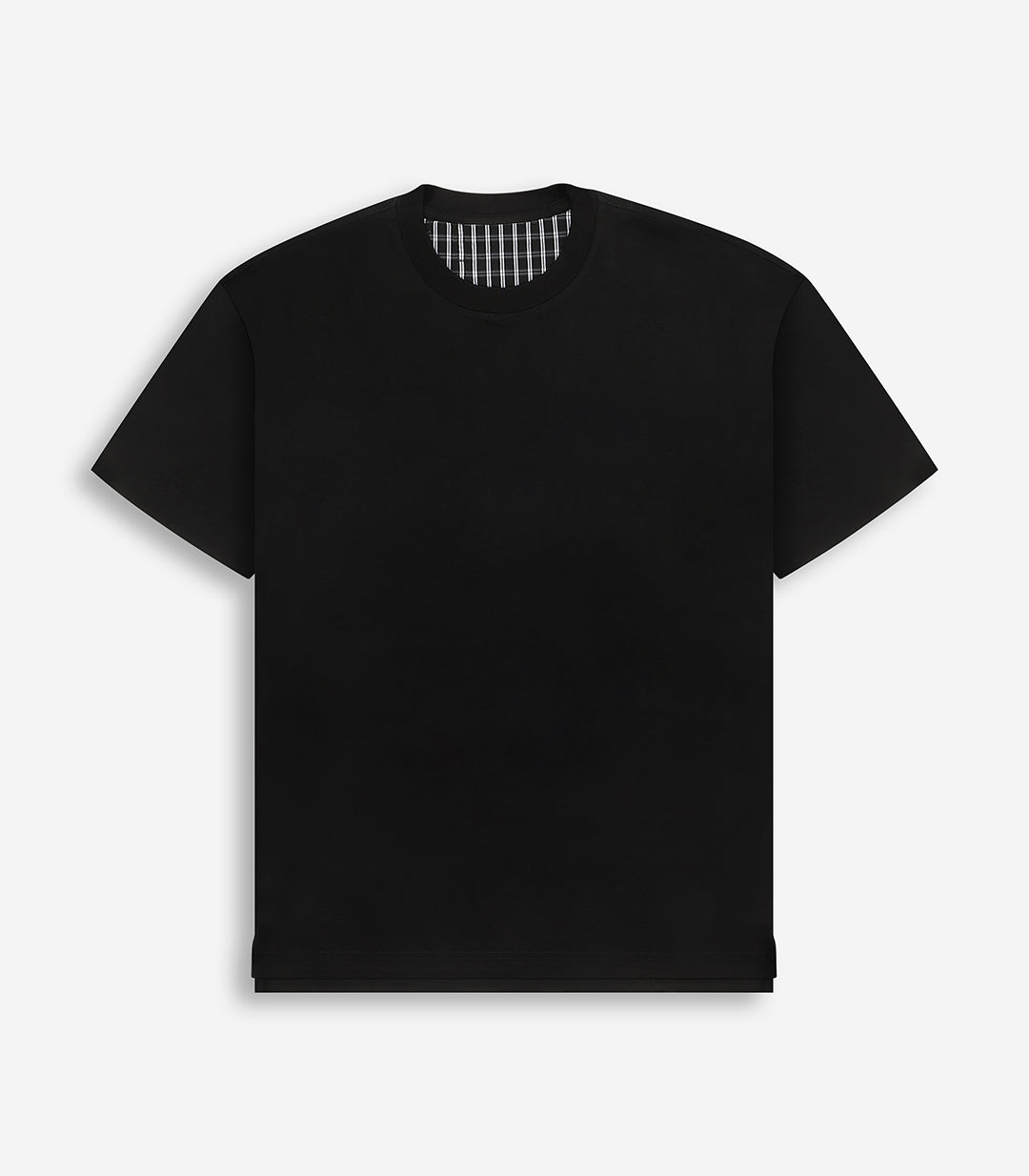 Pack of 3- Minimal Cheque Sleeve T-Shirt BLUE+BLACK+WHITE