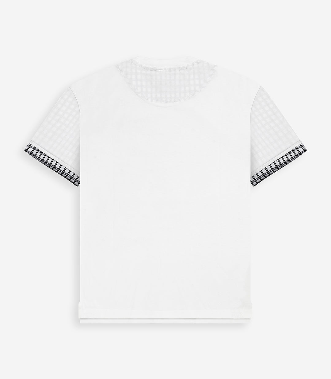 Pack of 3- Minimal Cheque Sleeve T-Shirt BLUE+BLACK+WHITE