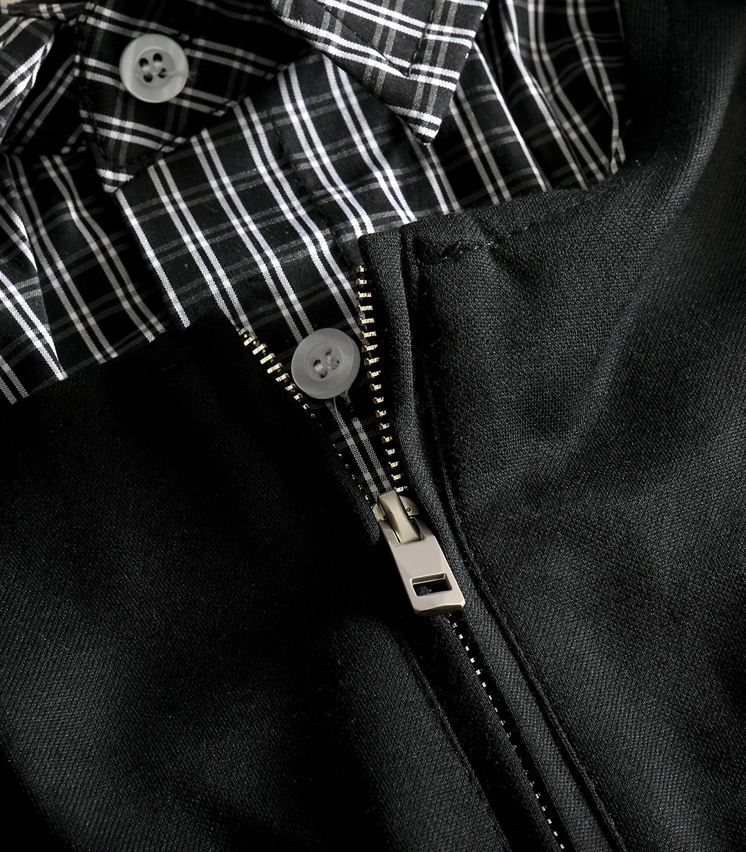 Contrast Zip Up Polo