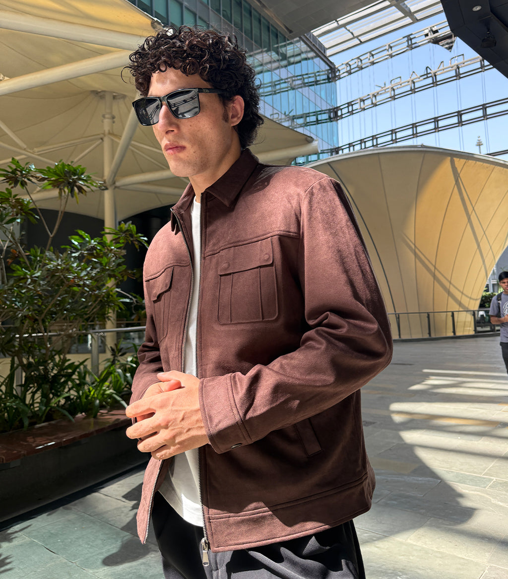 Regent Suede Jacket – Brown