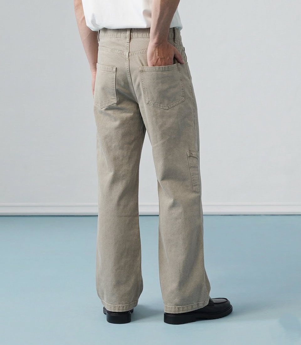 Concrete Dust Denim- Relaxed Fit - Beige