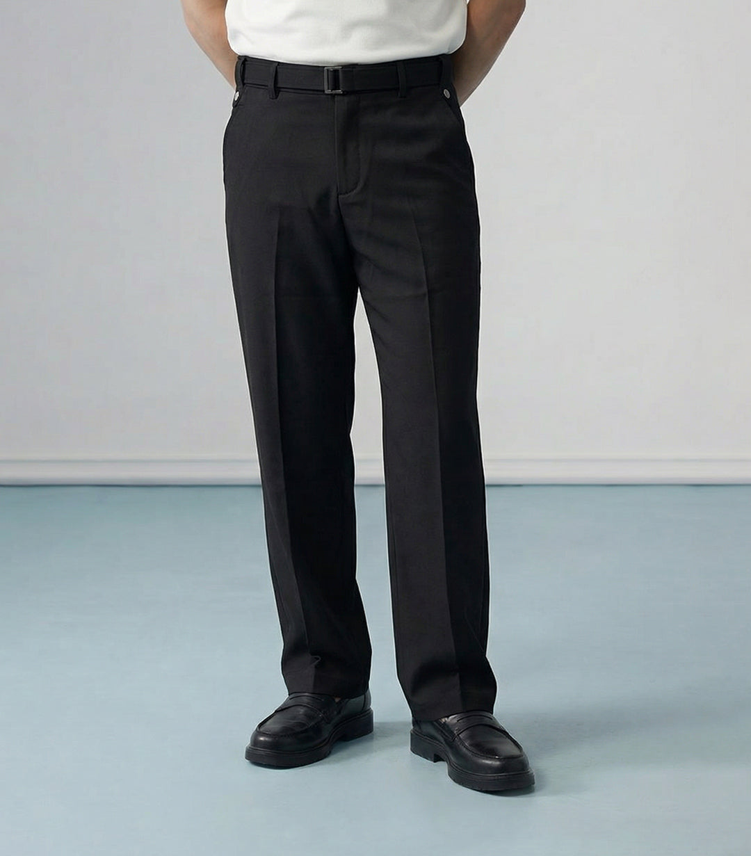 PLEATED TROUSER W BELT