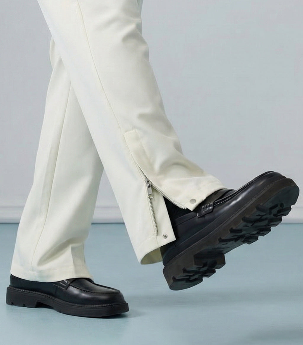TAILORED STRAIGHT FIT JOGGERS - CREAM