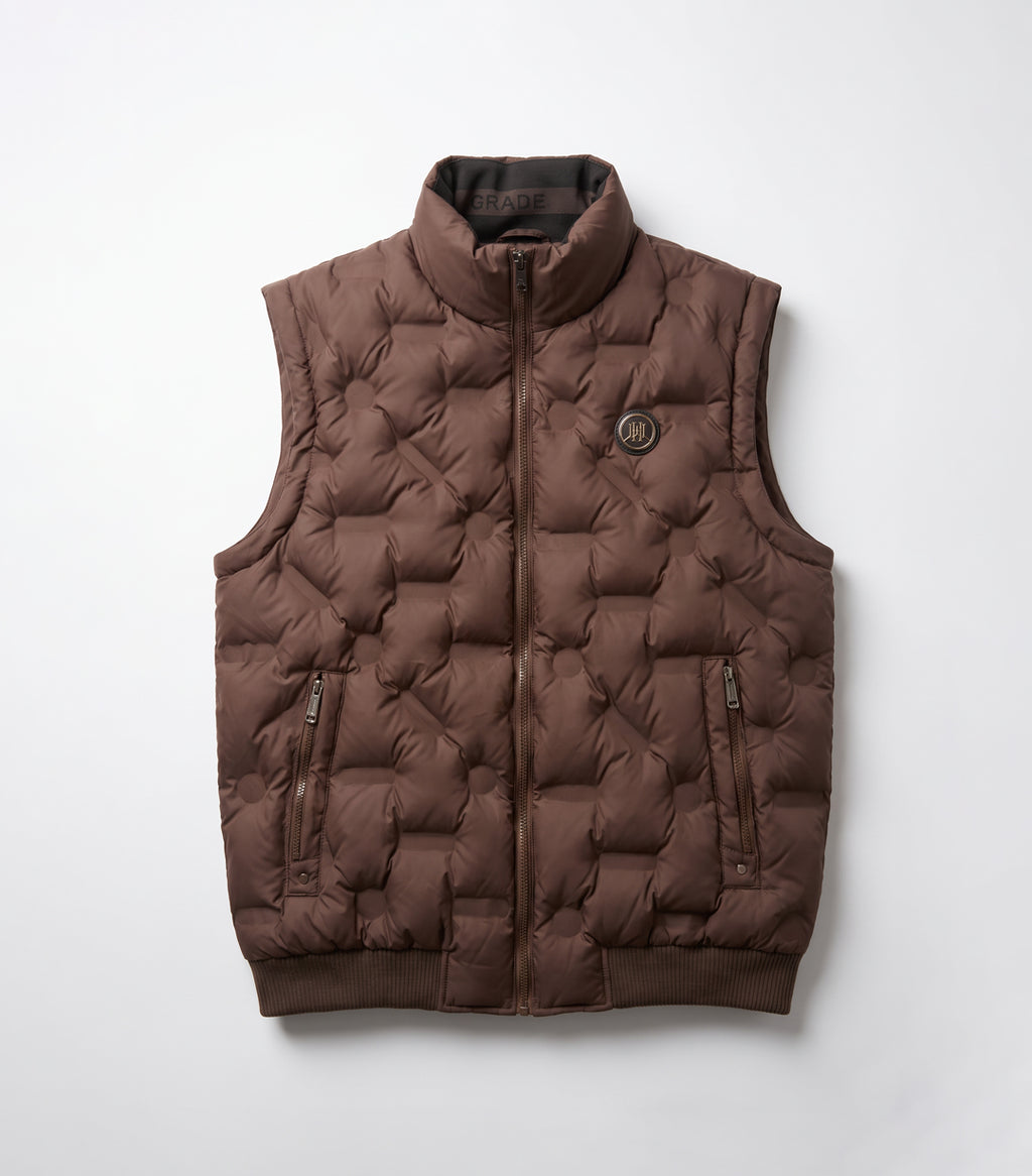 Convertible Quilted Jacket – Brown