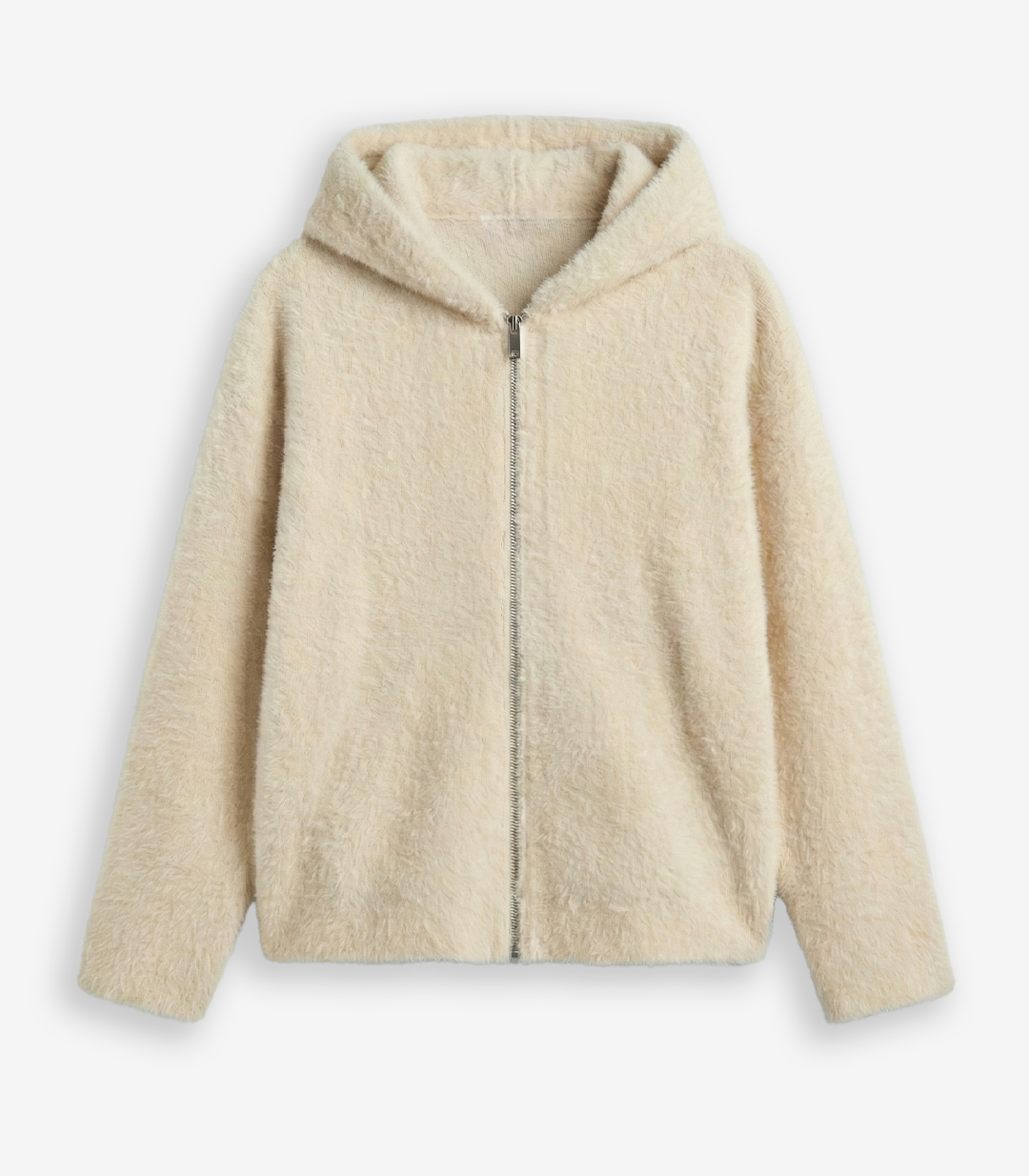 FUR KNITTED HOODIE