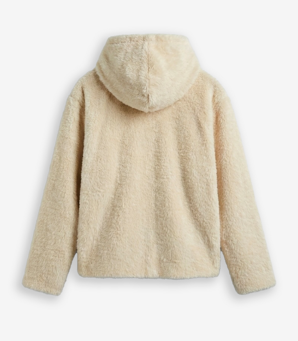 FUR KNITTED HOODIE