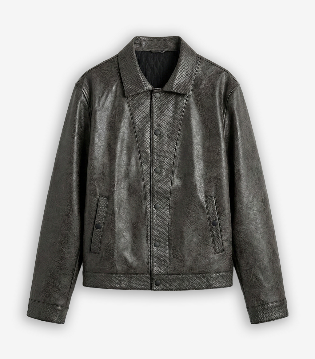 LEATHER CROC JACKET