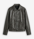 LEATHER CROC JACKET