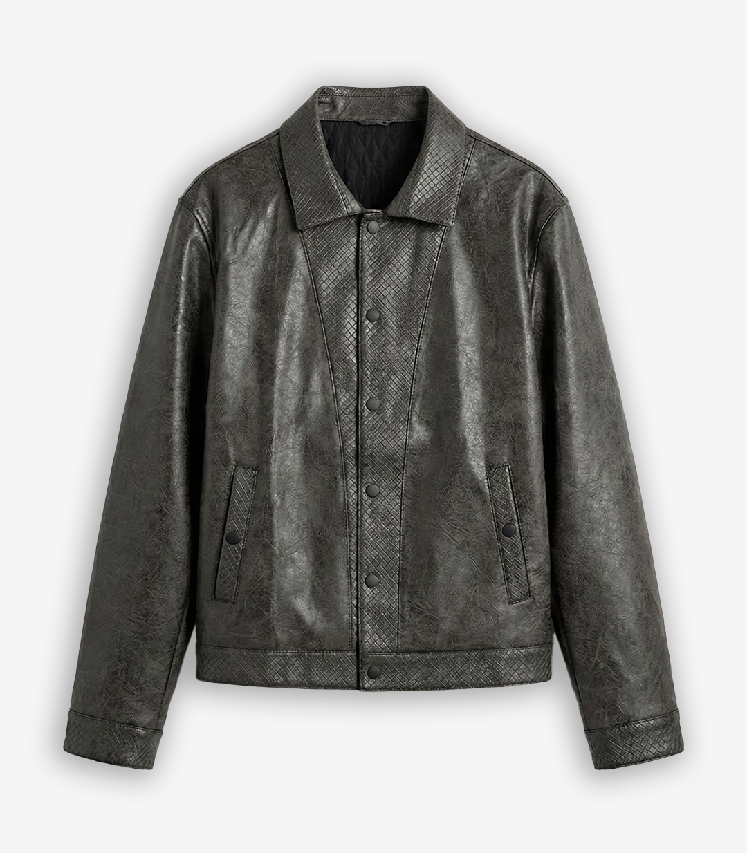 LEATHER CROC JACKET