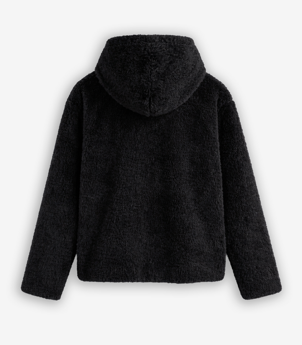FUR KNITTED HOODIE