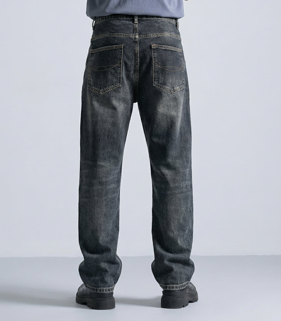 CLASSIC GREY STONE WASH - STRAIGHT FIT