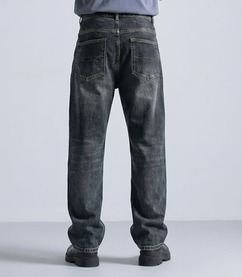 CLASSIC GREY STONE WASH - STRAIGHT FIT