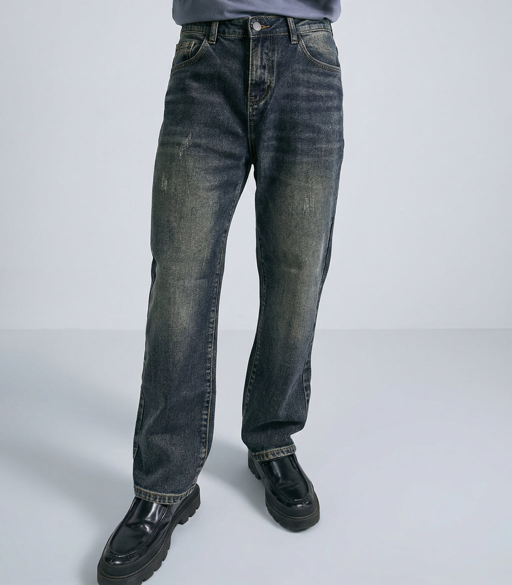 CLASSIC GREY STONE WASH - STRAIGHT FIT