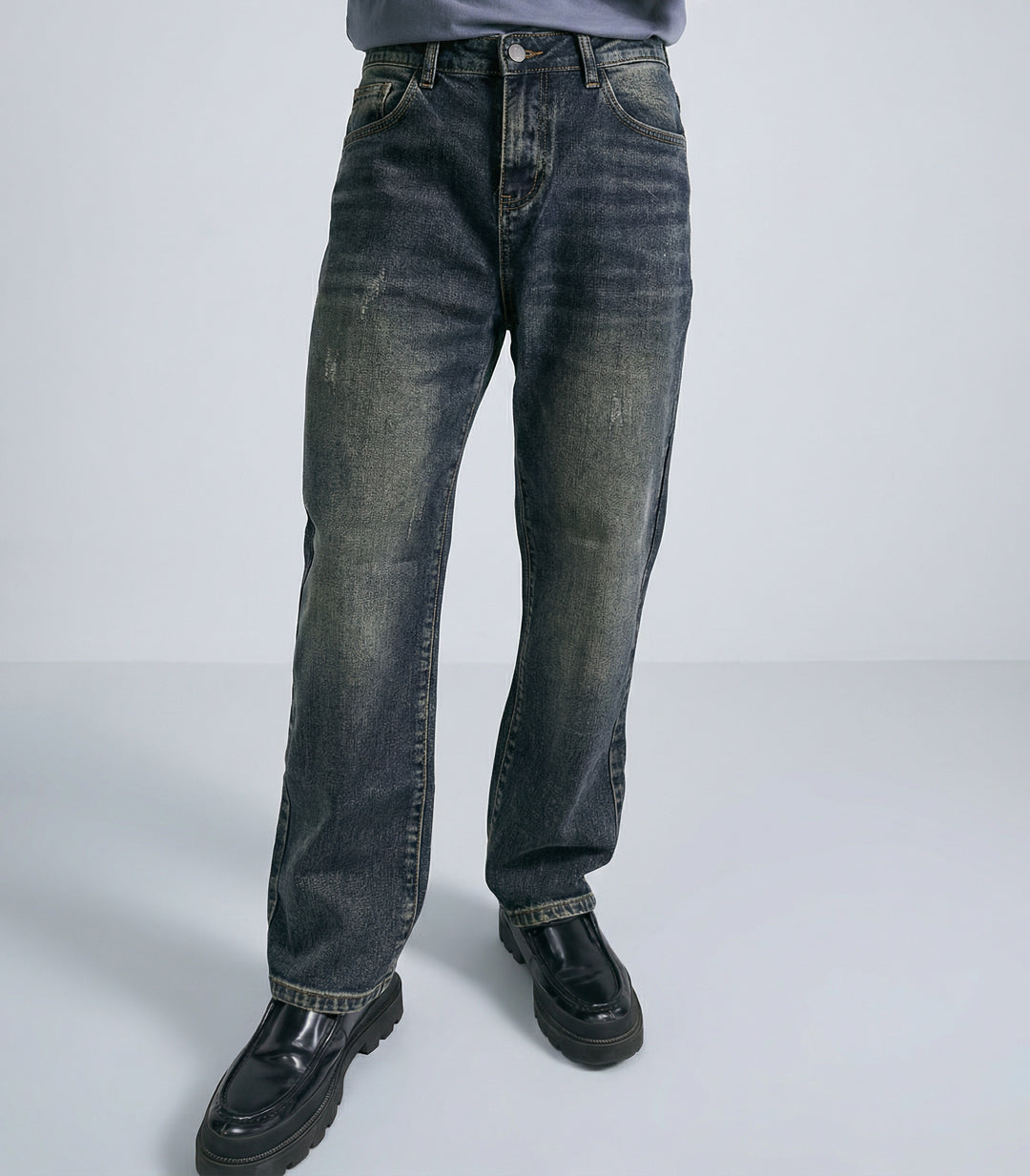 CLASSIC GREY STONE WASH - STRAIGHT FIT