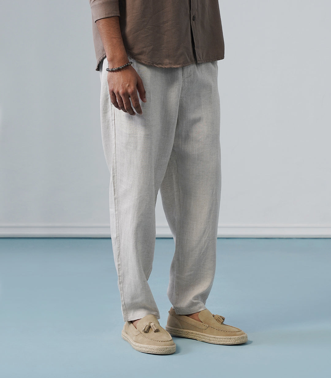 MANDARIN LINEN PANT-BEIGE