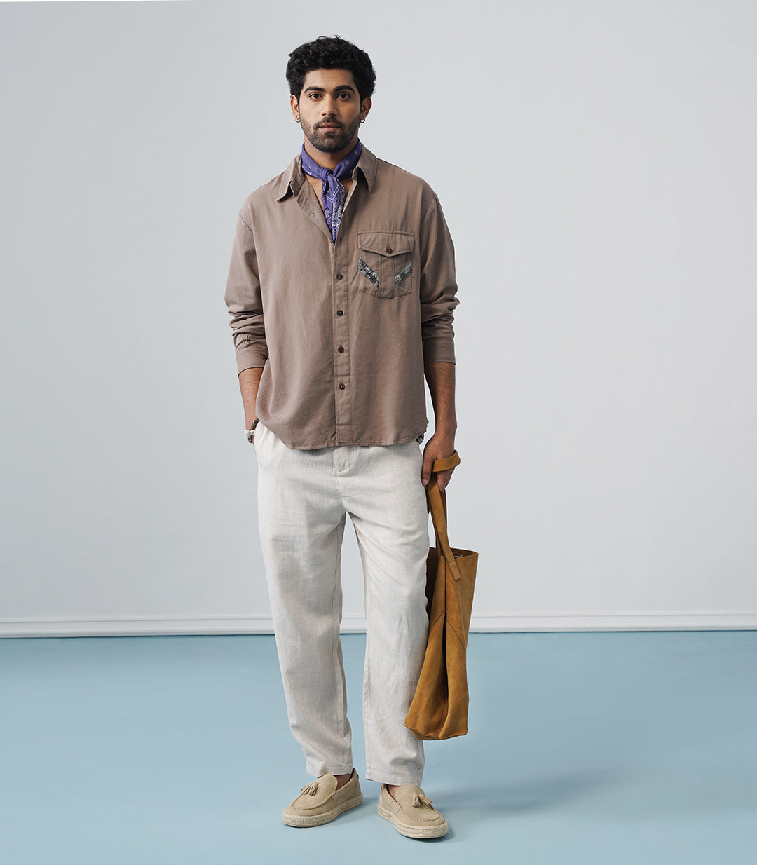 MANDARIN LINEN PANT-BEIGE