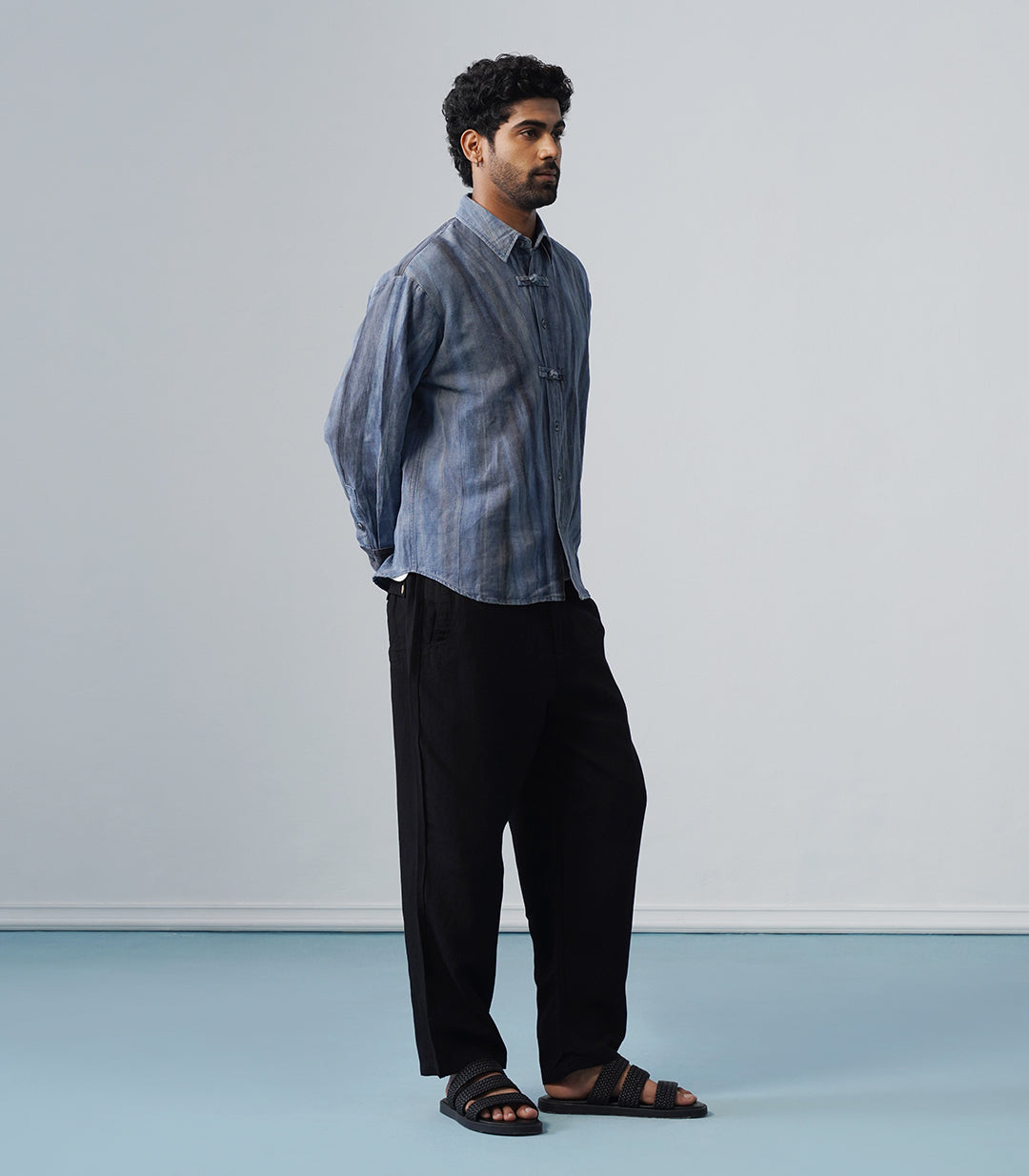 BASIC LINEN PANT-BLACK