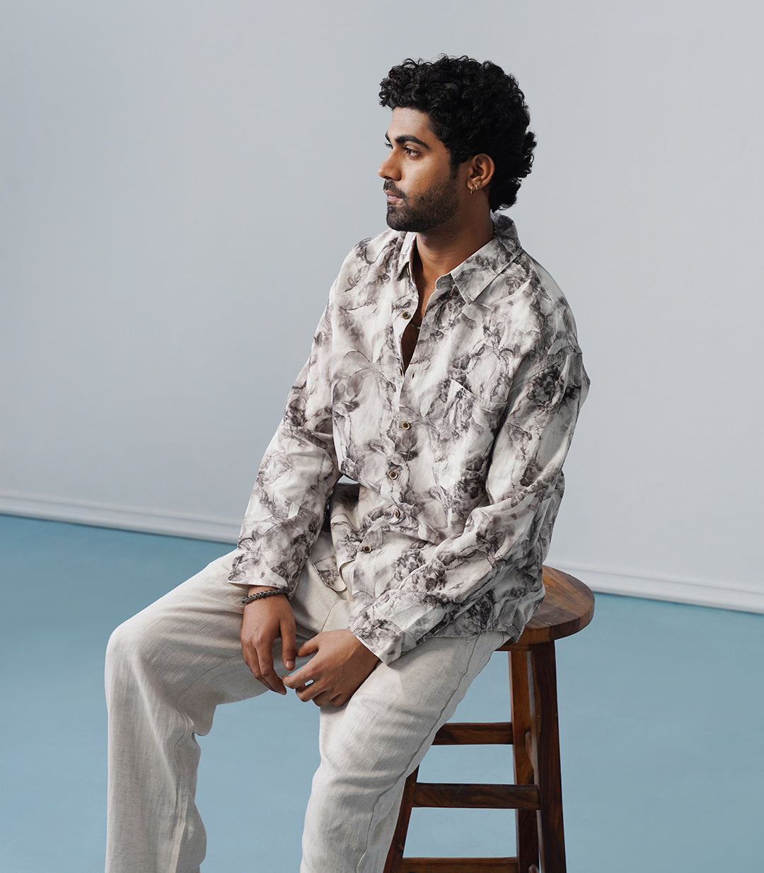 ASH MARBLE LINEN SHIRT