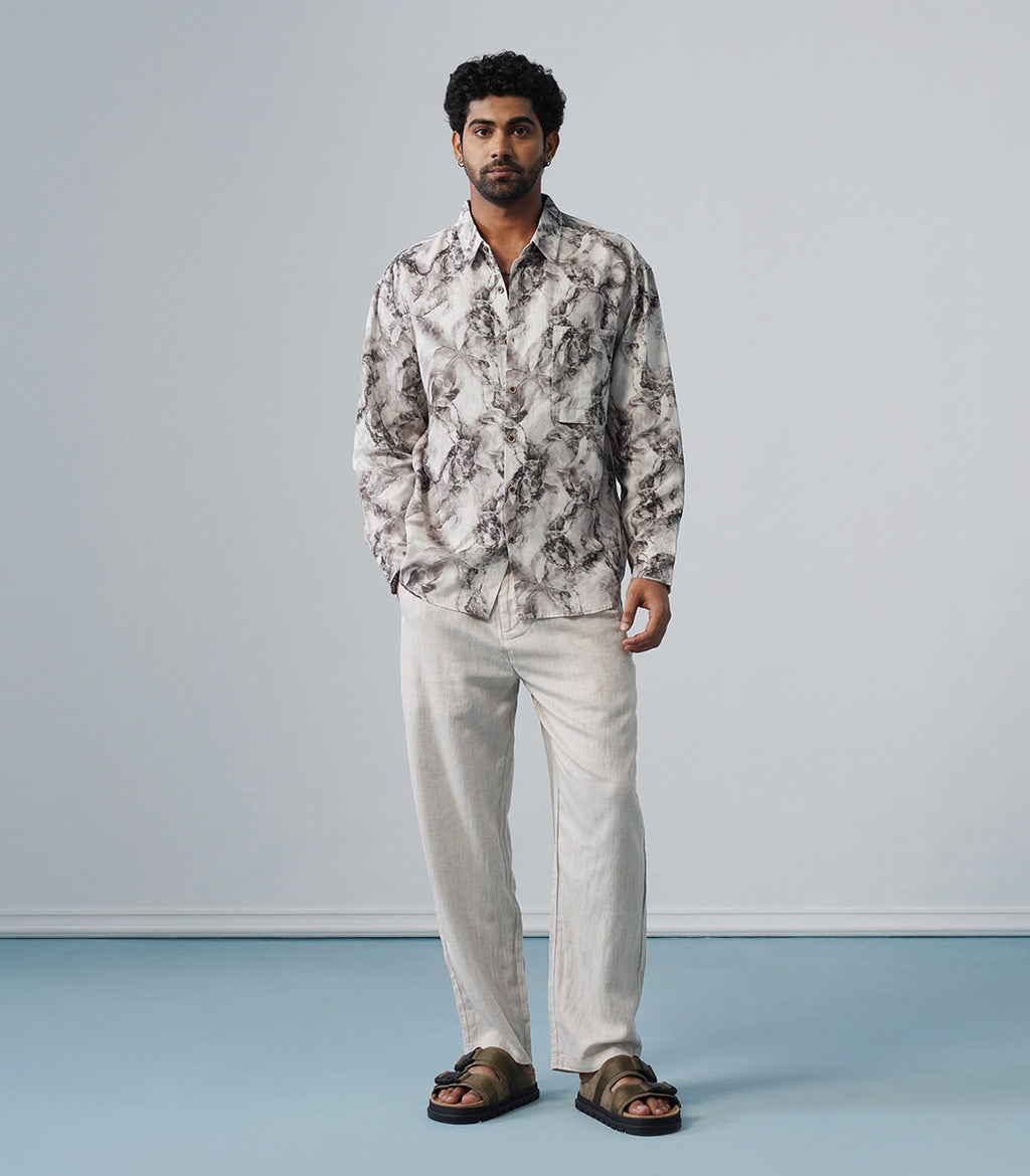 ASH MARBLE LINEN SHIRT