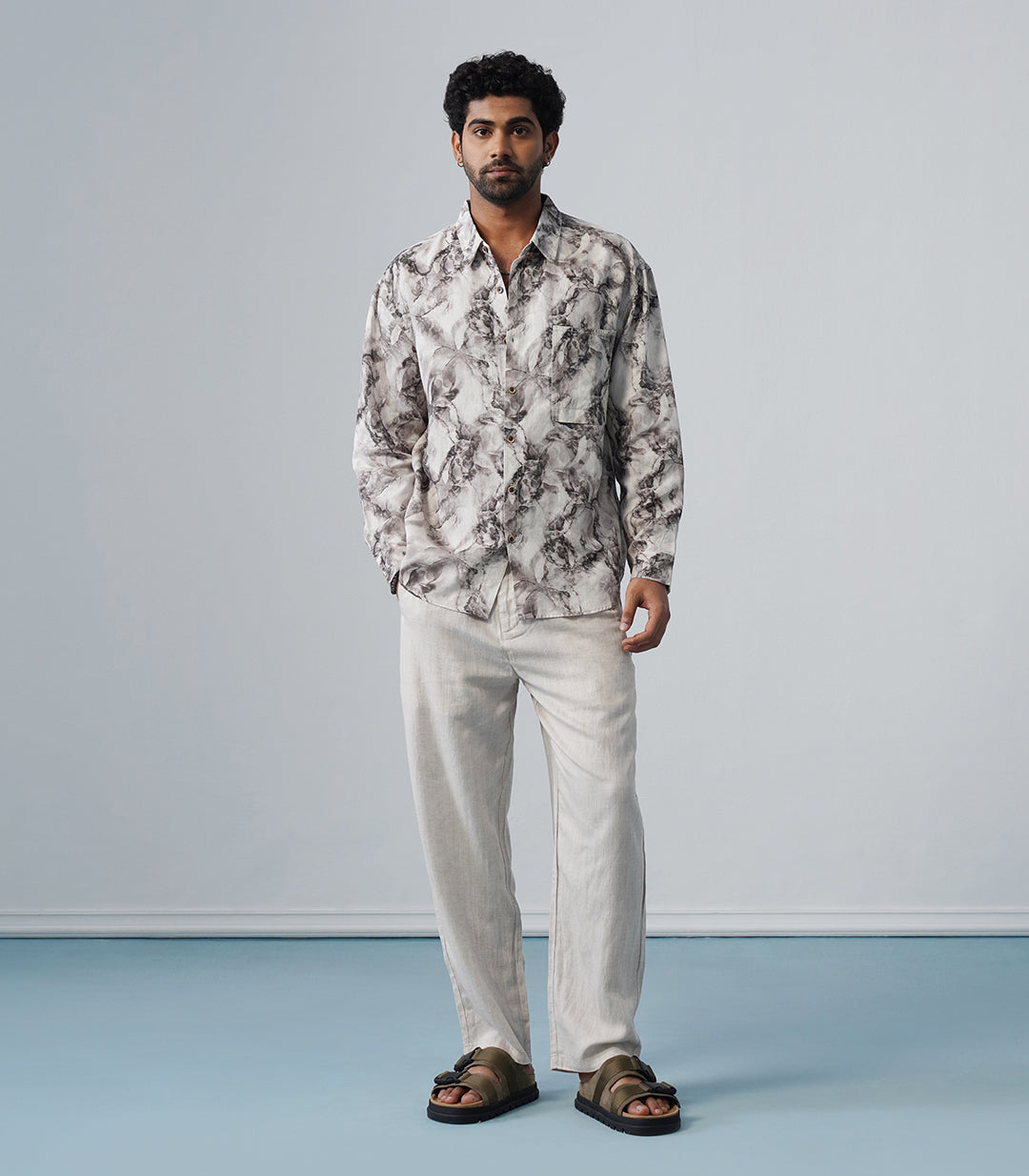 ASH MARBLE LINEN SHIRT