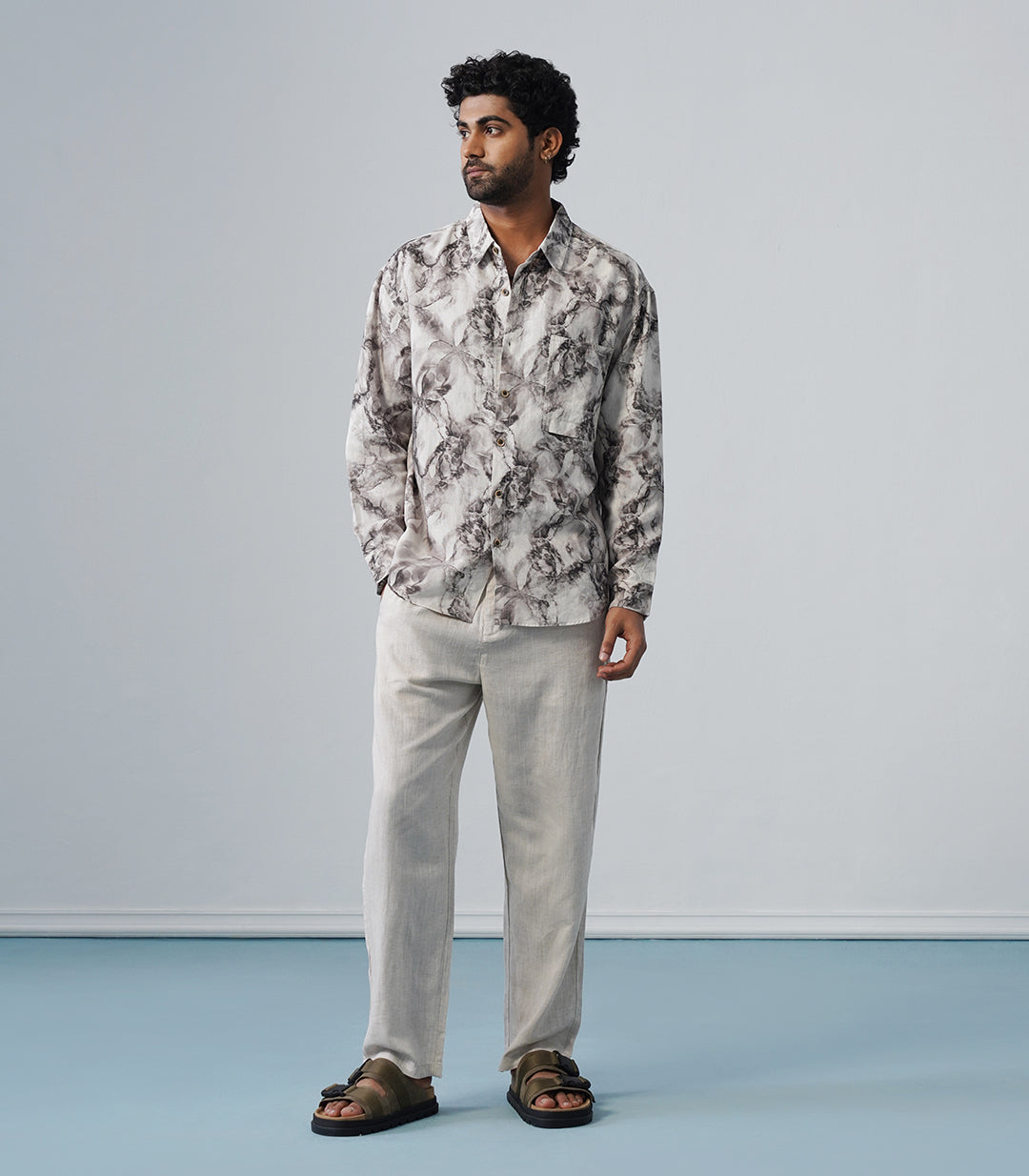 ASH MARBLE LINEN SHIRT