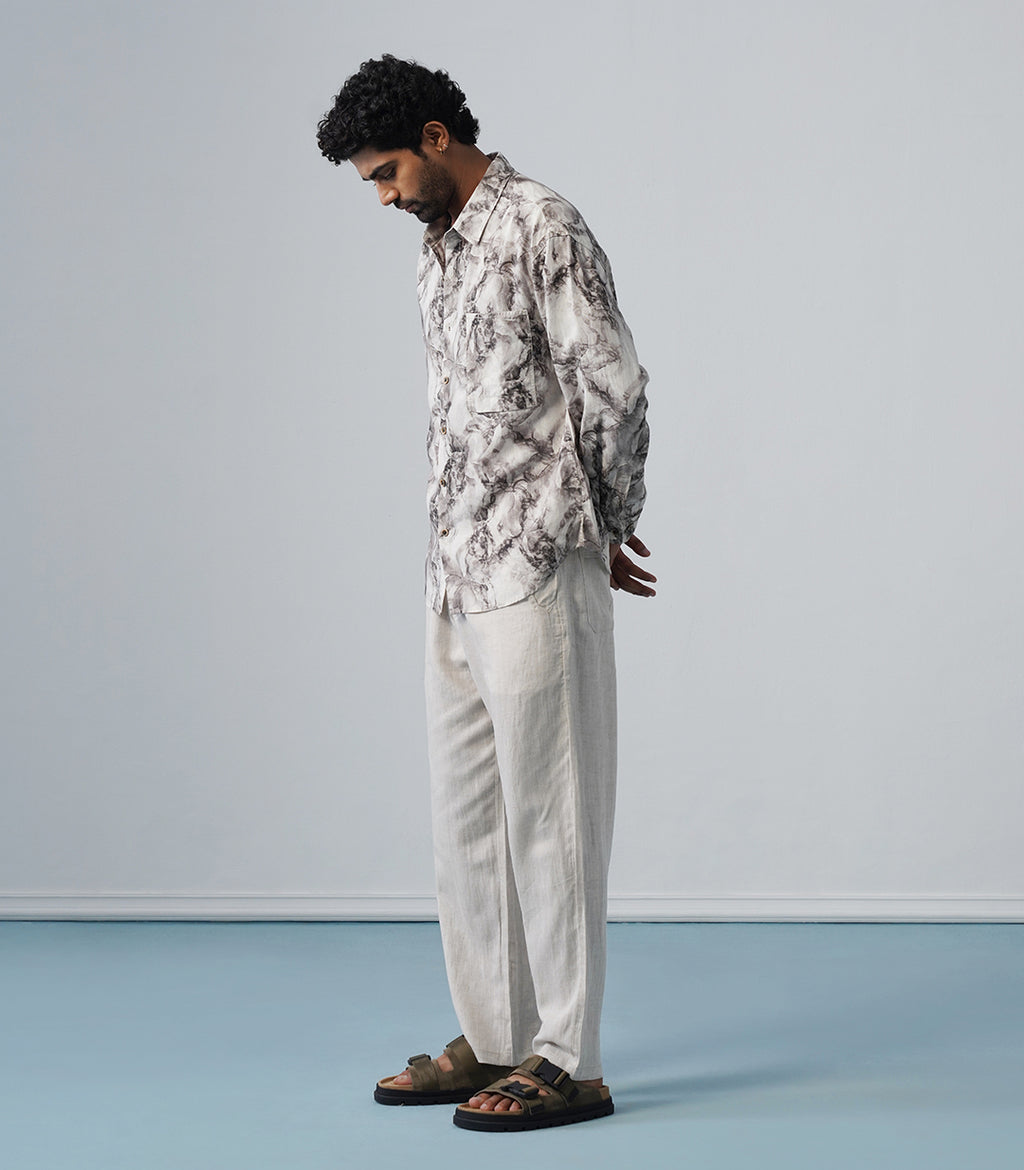 LINEN V-CUT PANT