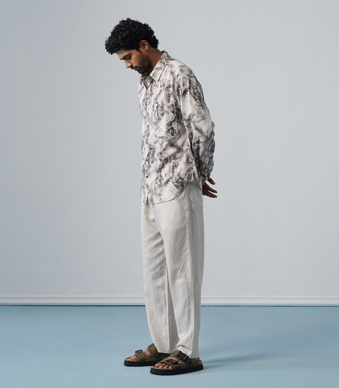 LINEN V-CUT PANT