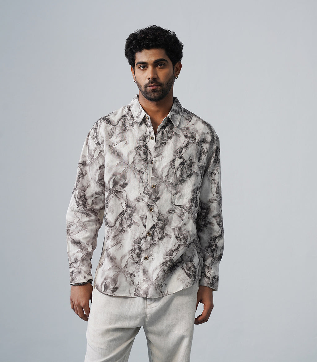 ASH MARBLE LINEN SHIRT