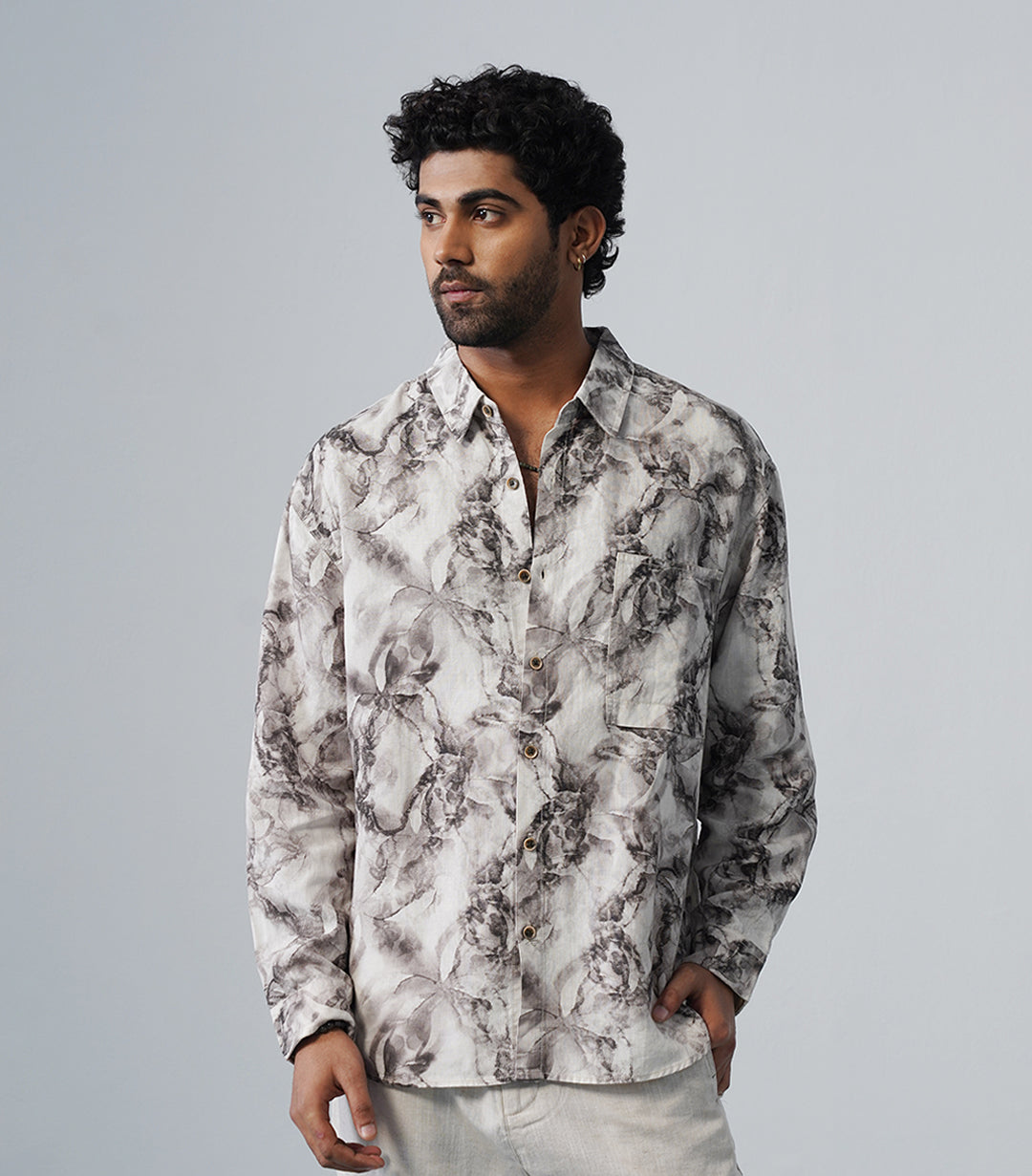 ASH MARBLE LINEN SHIRT