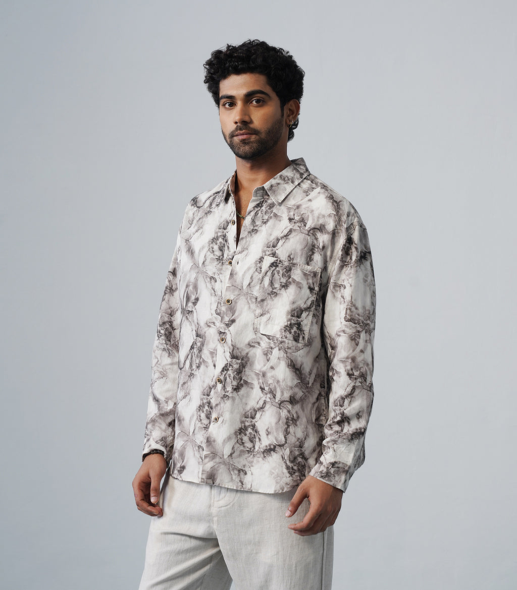 ASH MARBLE LINEN SHIRT