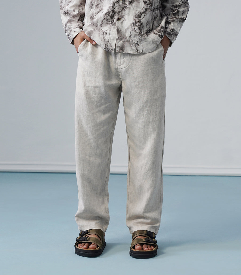 LINEN V-CUT PANT