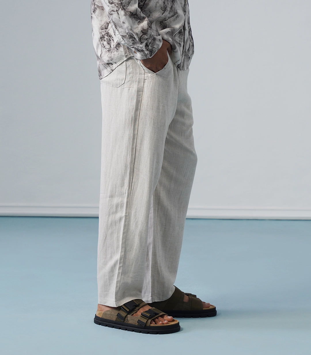 LINEN V-CUT PANT