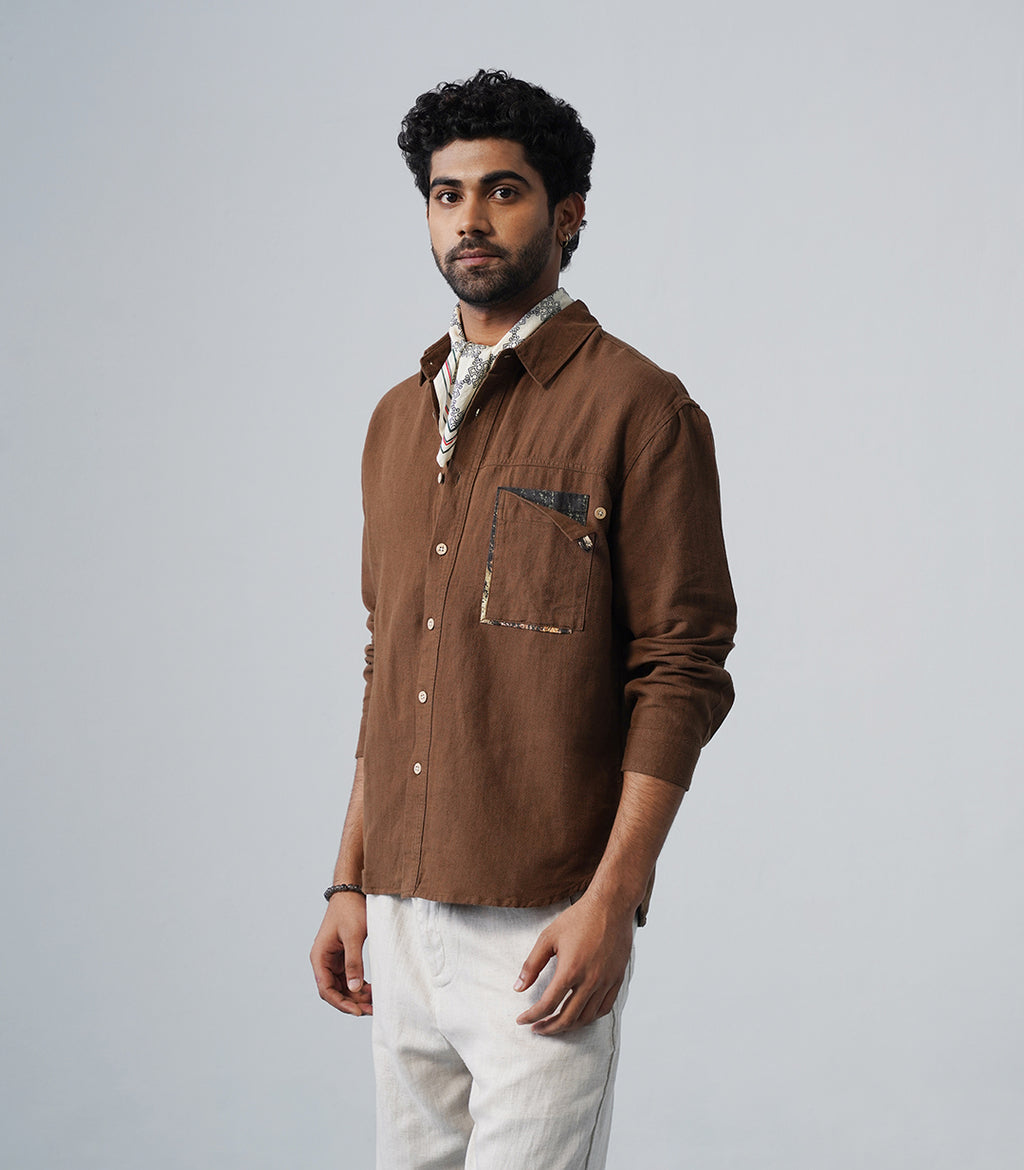 PATCHWORK LINEN SHIRT