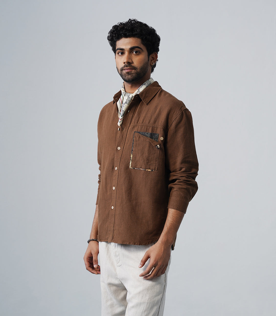 PATCHWORK LINEN SHIRT