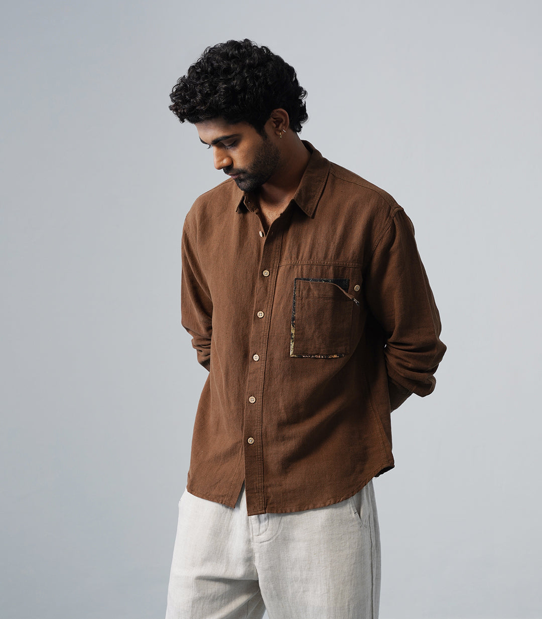 PATCHWORK LINEN SHIRT