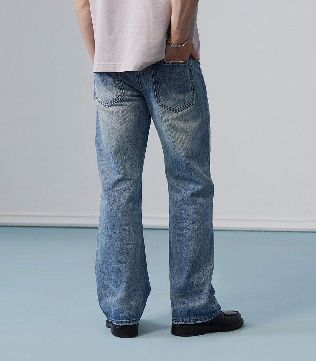 FLARED DENIM - BLUE
