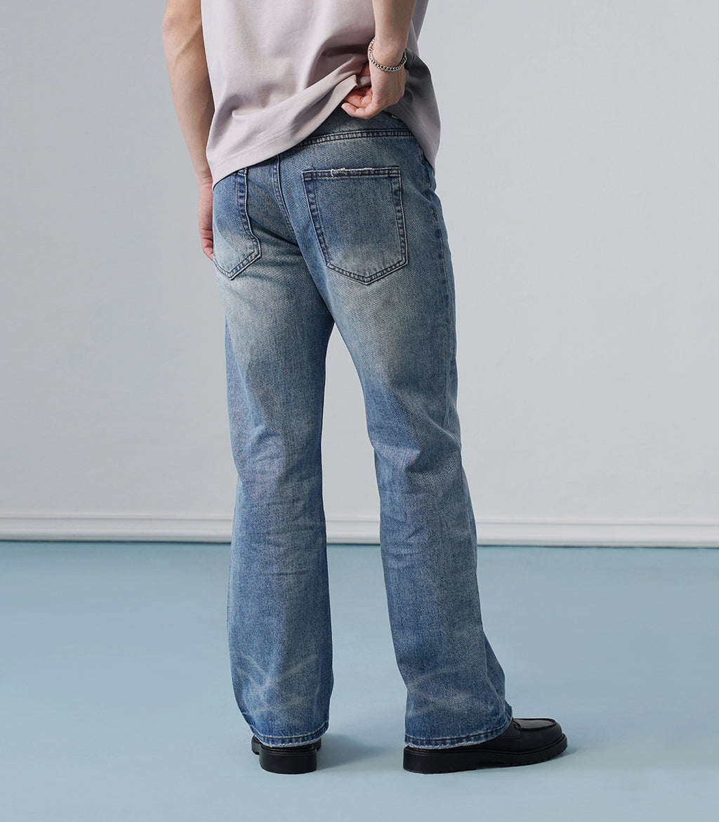 FLARED DENIM - BLUE