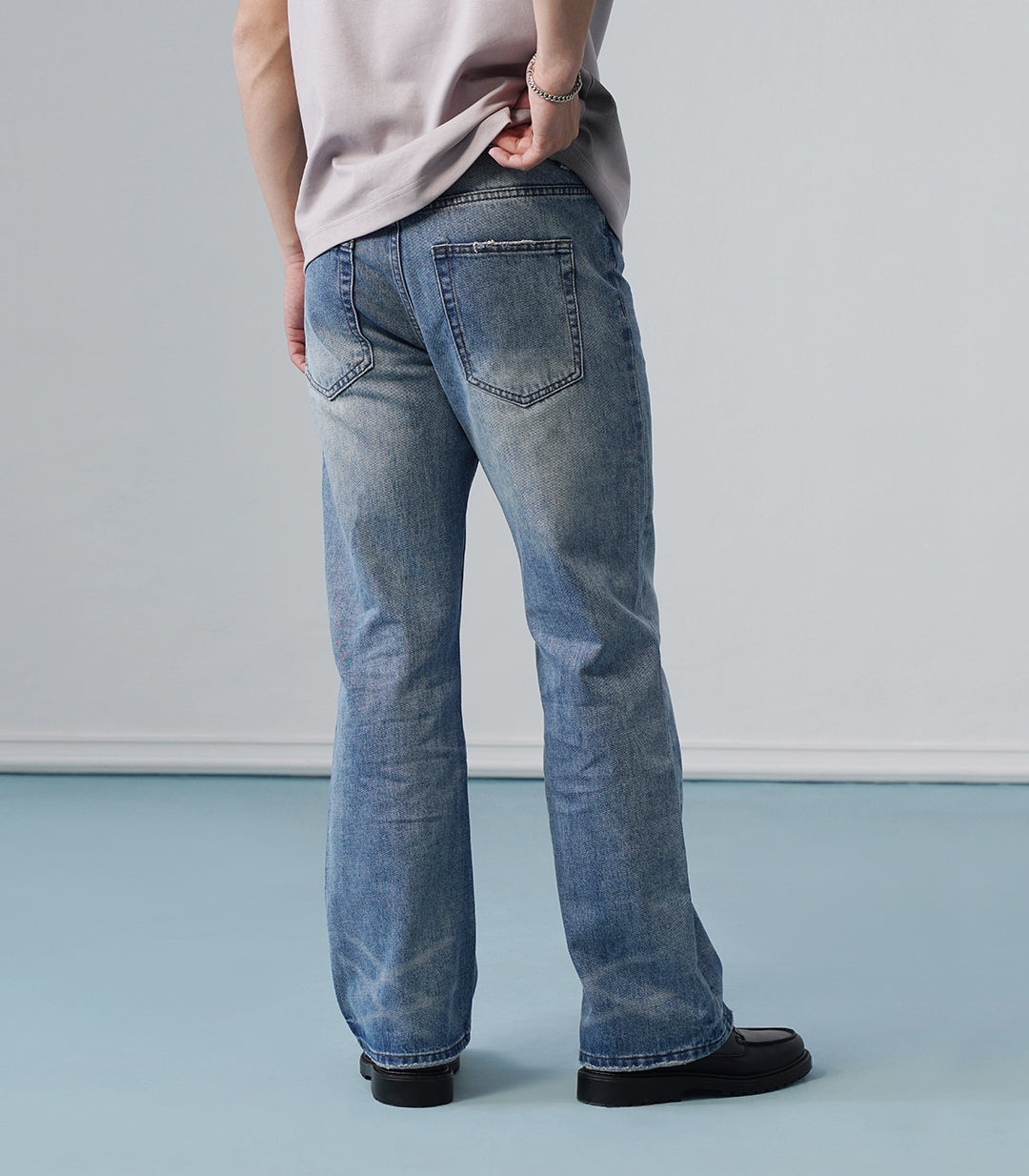 FLARED DENIM - BLUE
