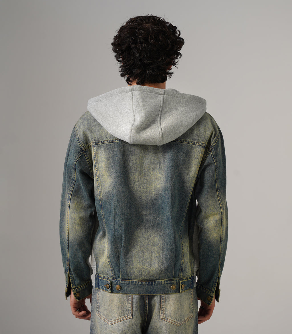 DENIM BACK HOODIE