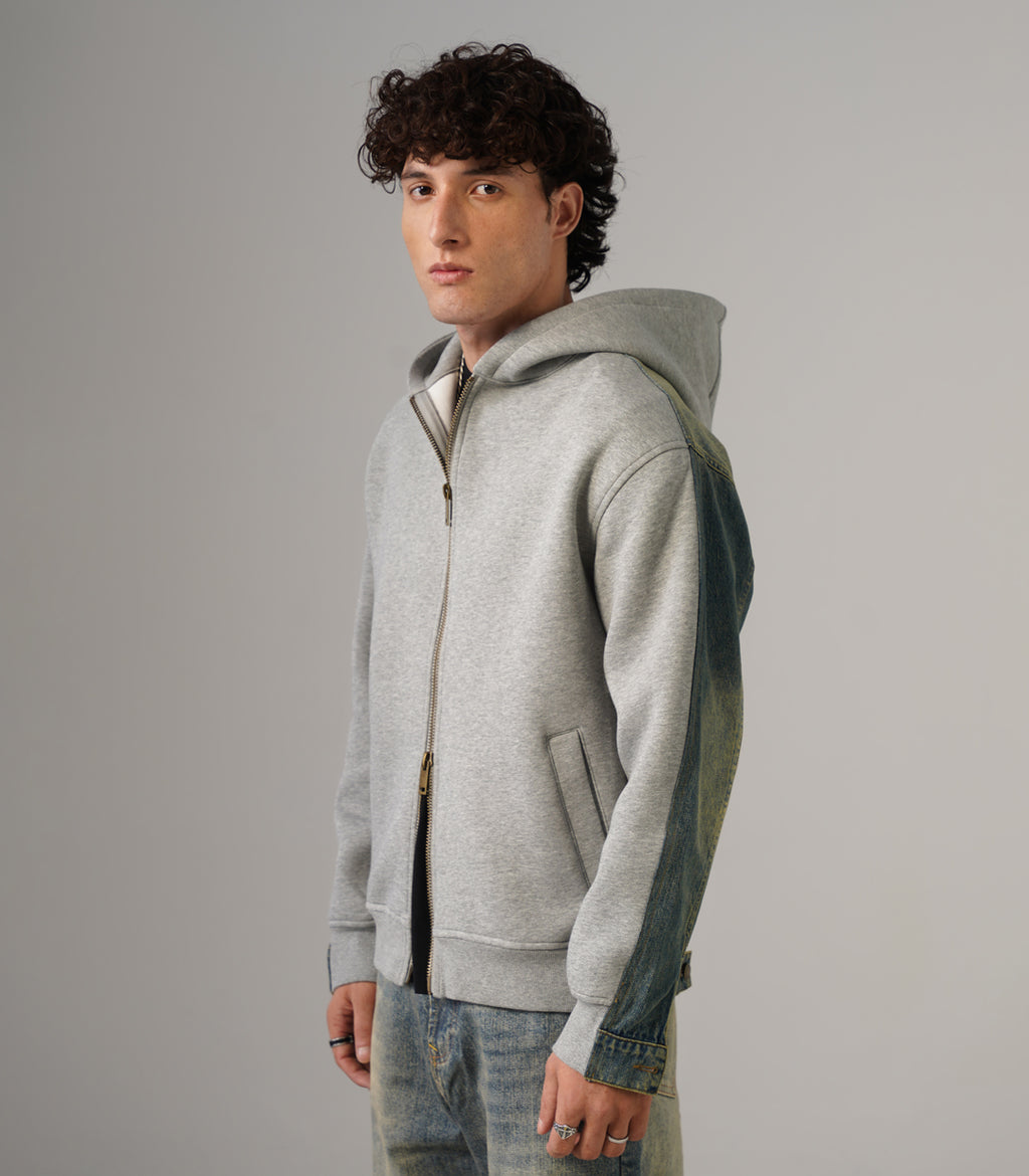 DENIM BACK HOODIE
