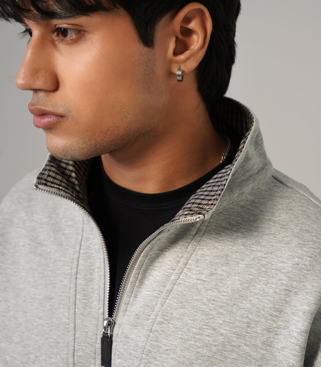 QUARTER ZIP OVERSIED SWEATSHIRT