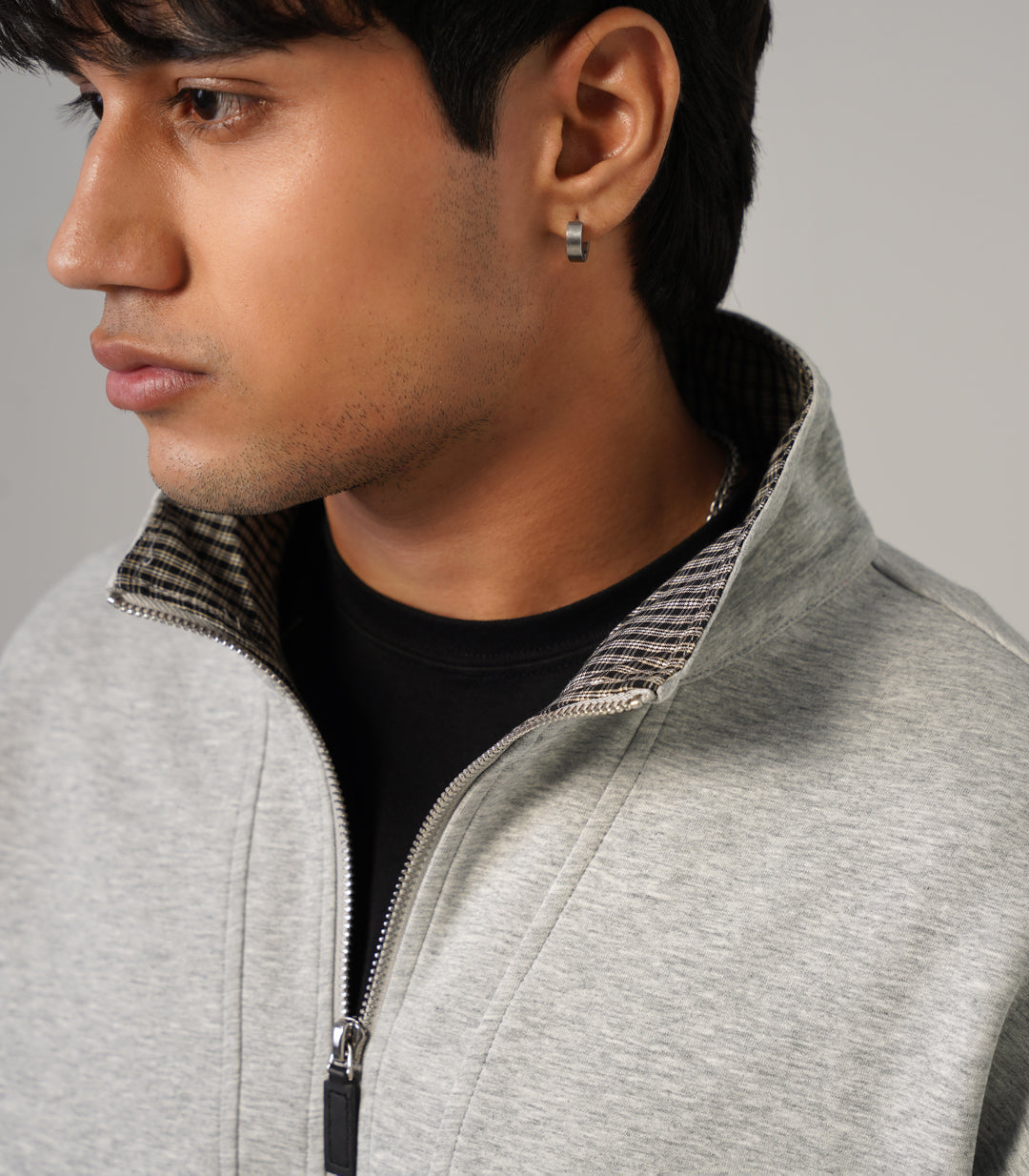 QUARTER ZIP OVERSIZED SWEATSHIRT