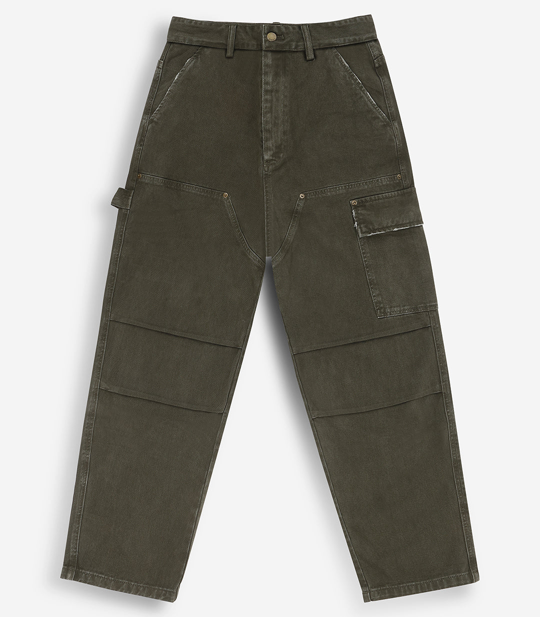 Relaxed Fit Distressed Cargo