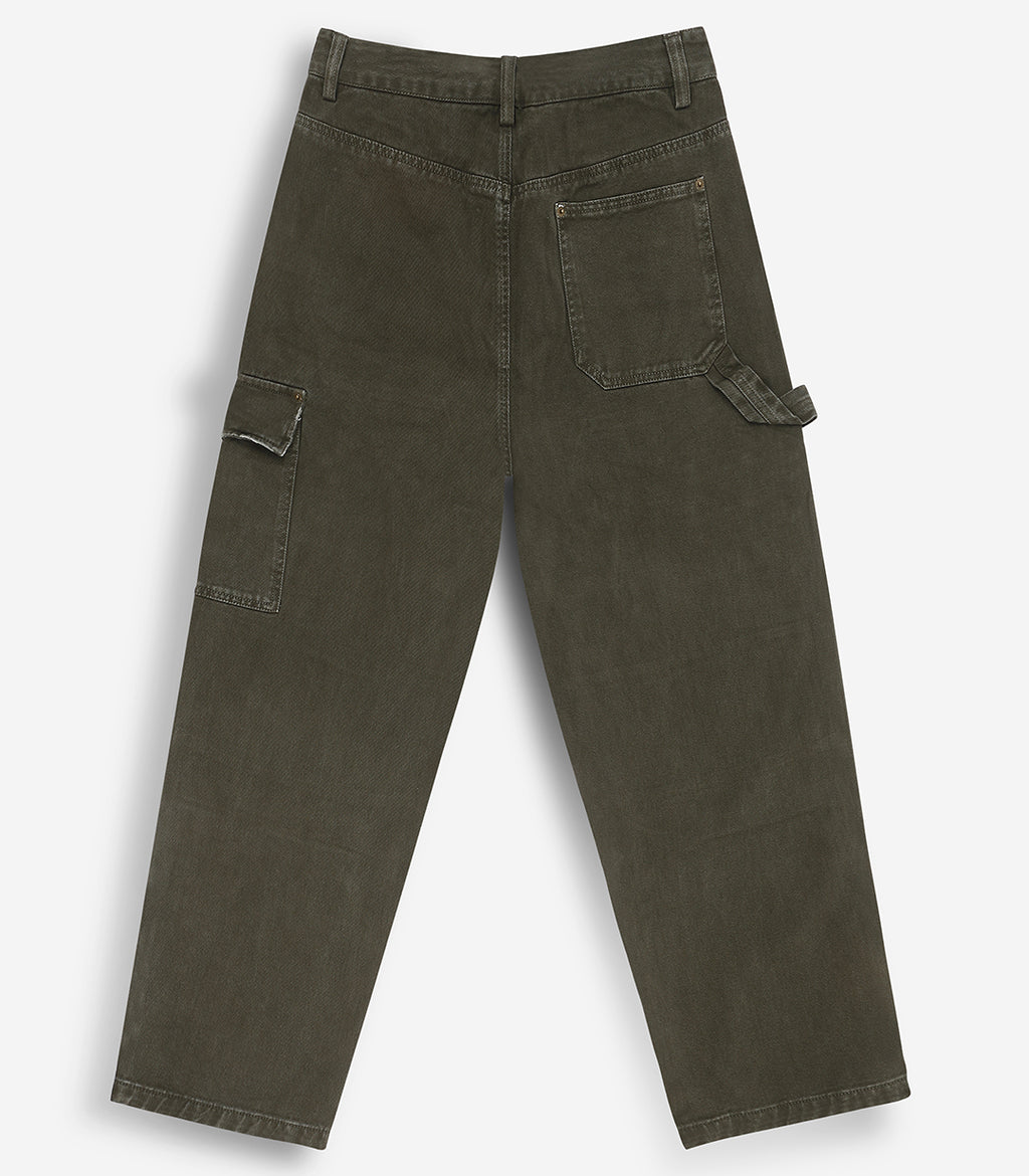 Relaxed Fit Distressed Cargo
