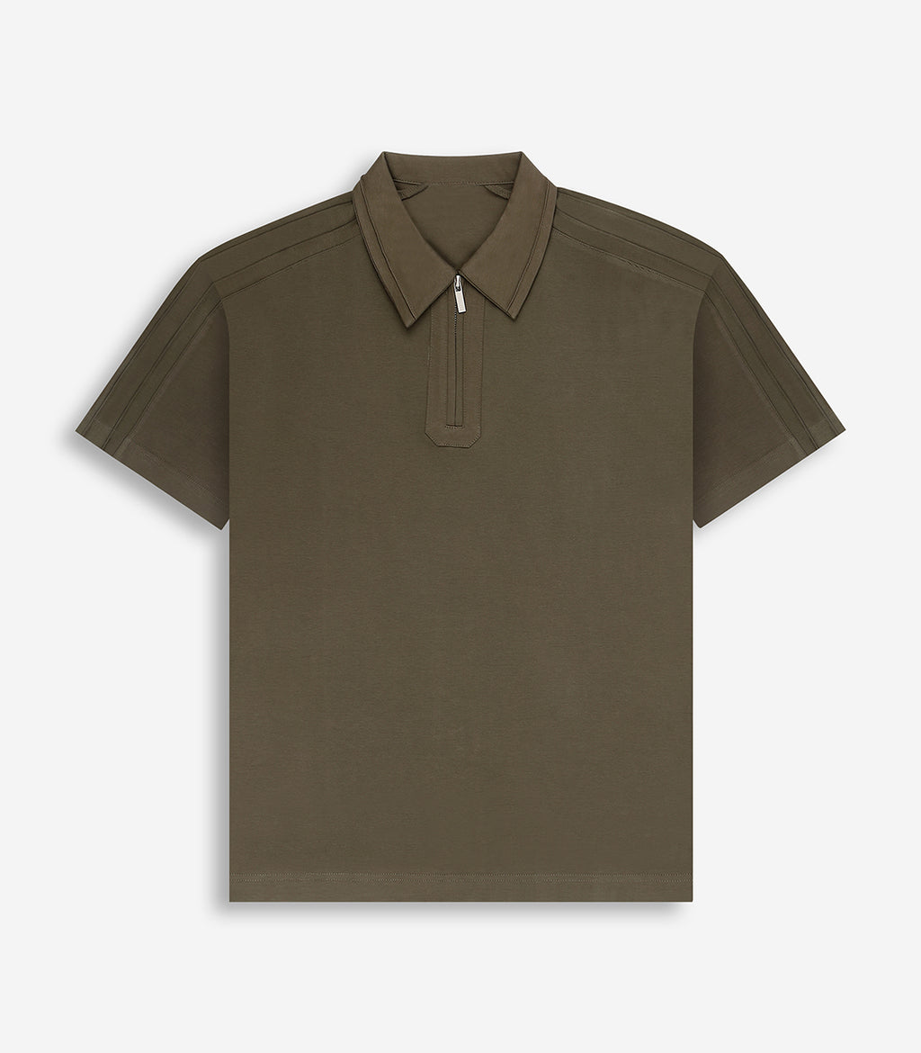 Basic Zip Up Polo