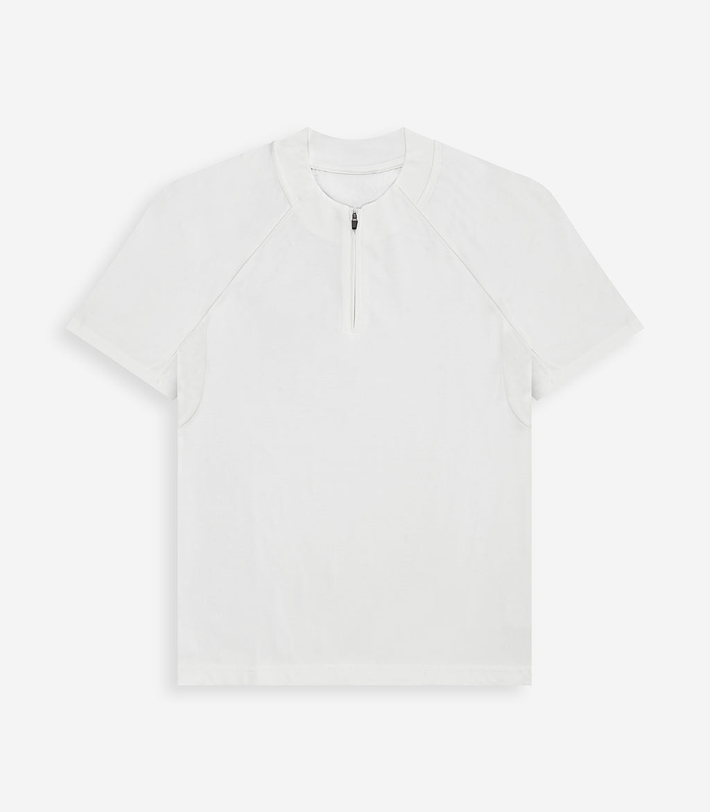 Detailed Zip Up T-Shirt