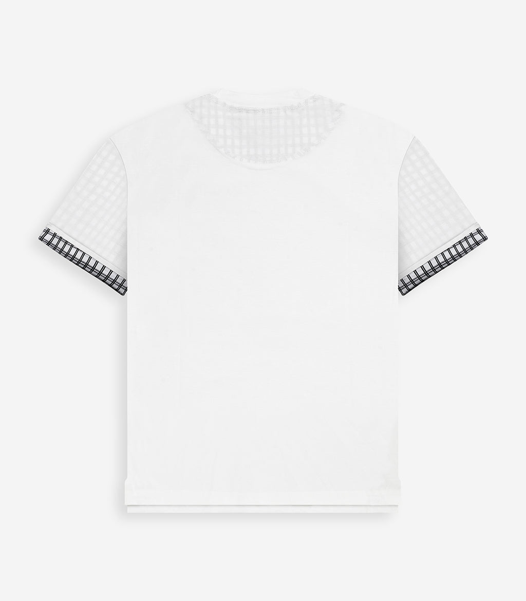Minimal T-shirt - Cheque Sleeves
